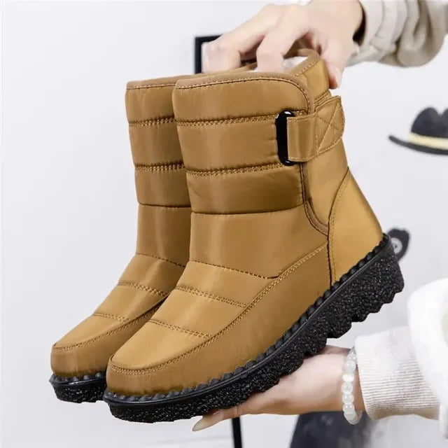 Insulated Waterproof Winter Snow Boots with Grip Sole