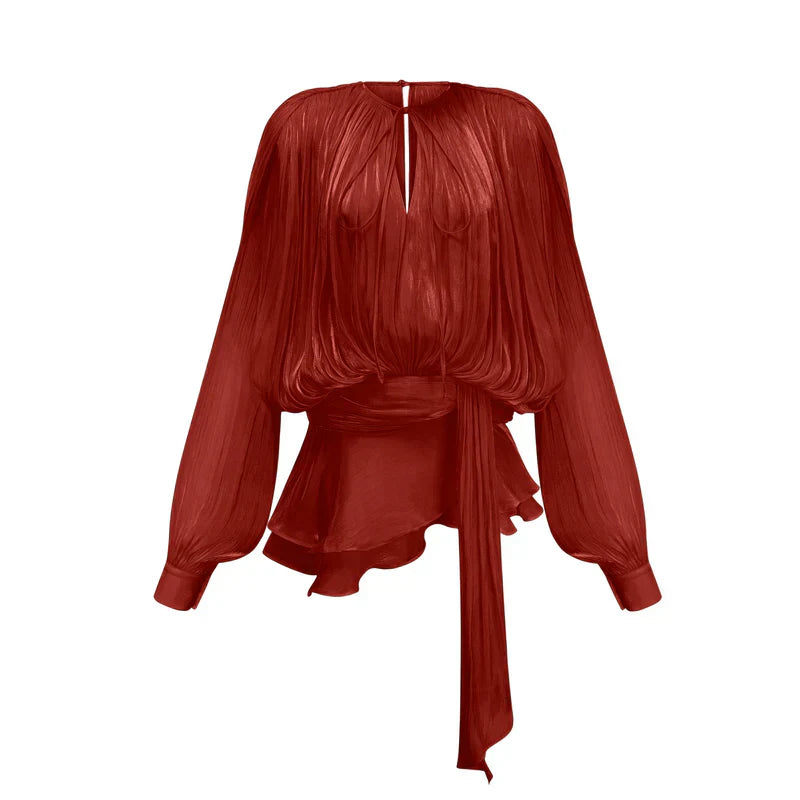 Flowy Chic Silk Blouse