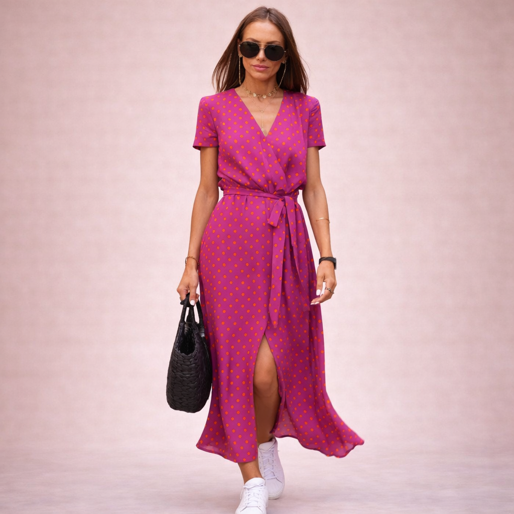 Veerle | Floral Print, Comfortable Wrap Dress for Women 2