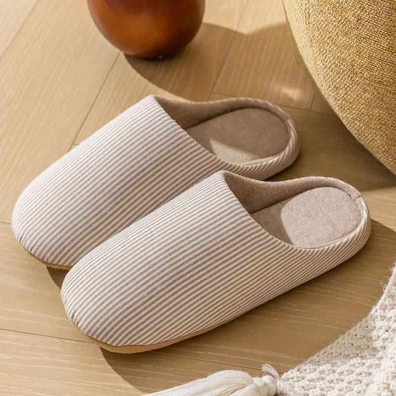 Veronica | Striped slippers with non slip sole