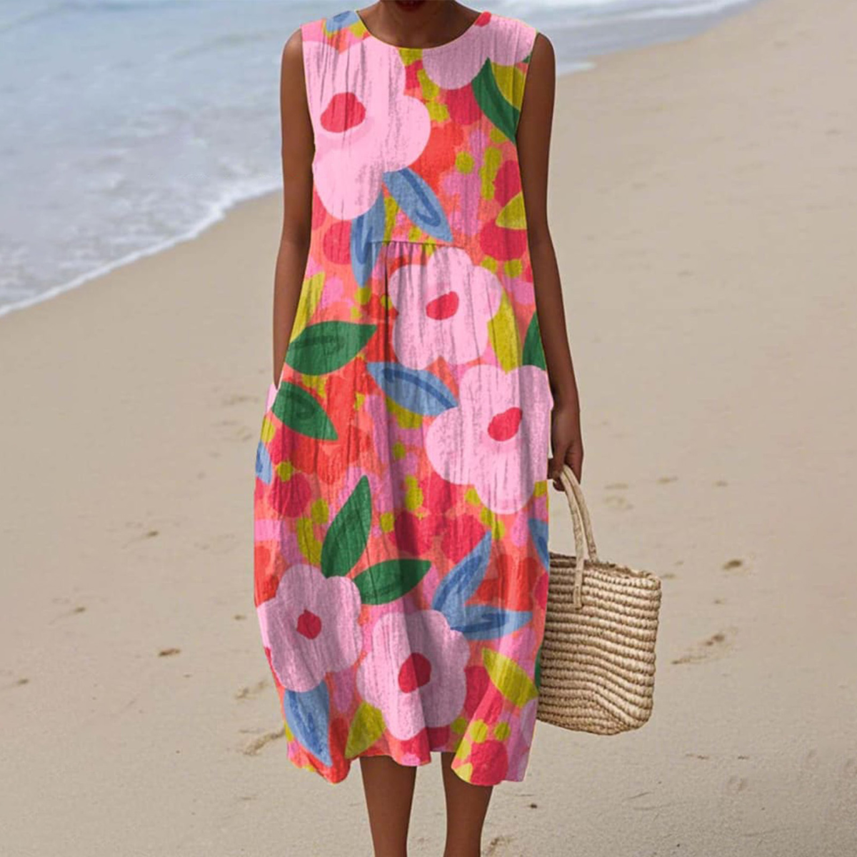 Colorful Garden Party Dress for Women - Luxivelle