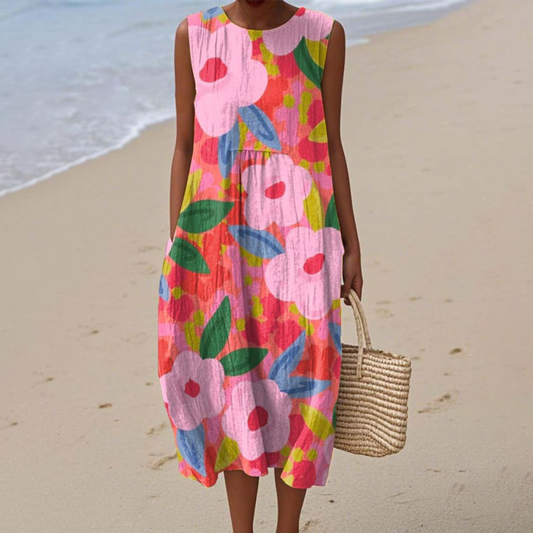 Colorful Garden Party Dress for Women - Luxivelle