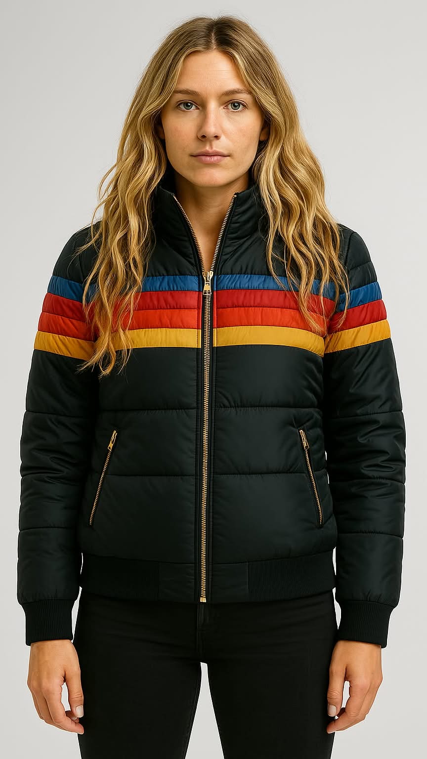 Colorful Classic Stripe Coat