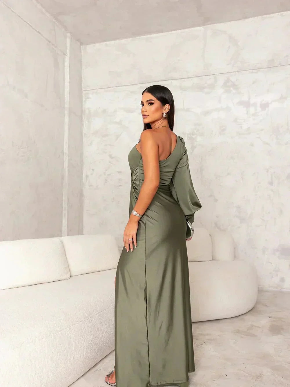 Elegant Ladies' Split Front Evening Dress