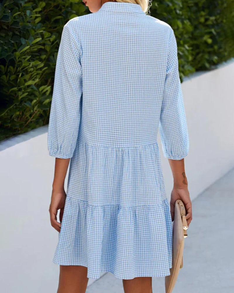 Lightweight Plaid Sundress for Women