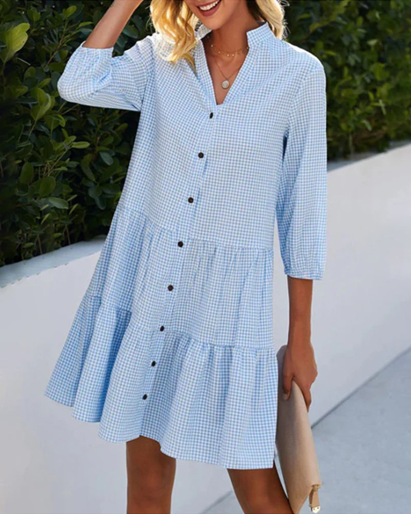 Lightweight Plaid Sundress for Women