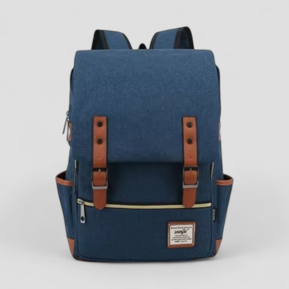 Vintage Canvas Laptop Backpack for School and Travel 3