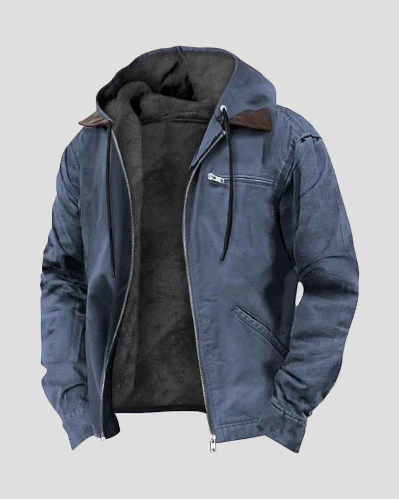 VogeLuxe | Fleece Lined Hooded Winter Jacket for Men 2