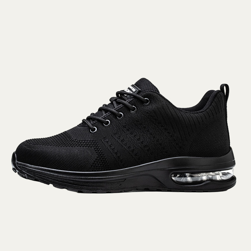 VogeLuxe | Men’s All Black Air Knit Running Shoe 1