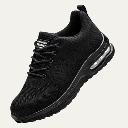 VogeLuxe | Men’s All Black Air Knit Running Shoe 4