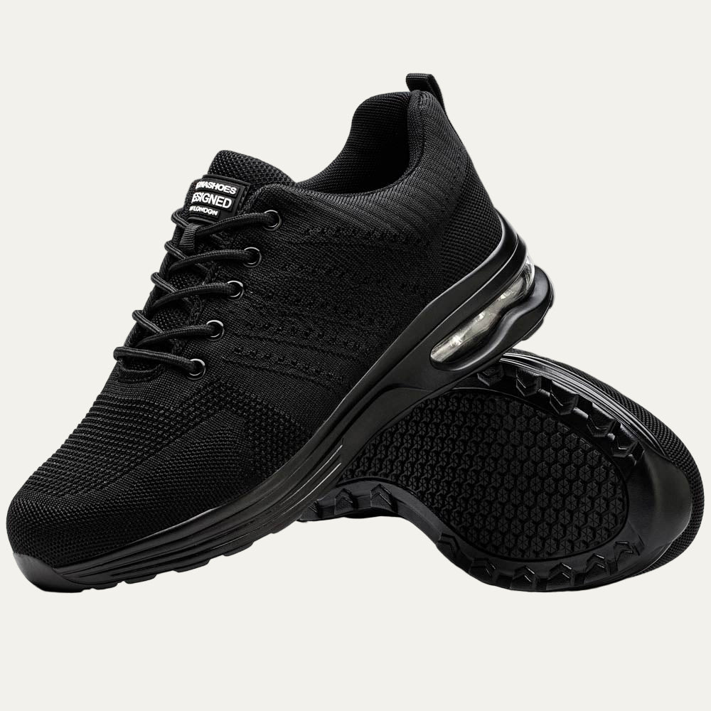VogeLuxe | Men’s All Black Air Knit Running Shoe 6