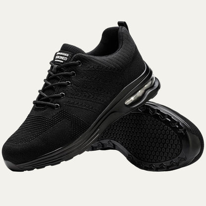 VogeLuxe | Men’s All Black Air Knit Running Shoe 6