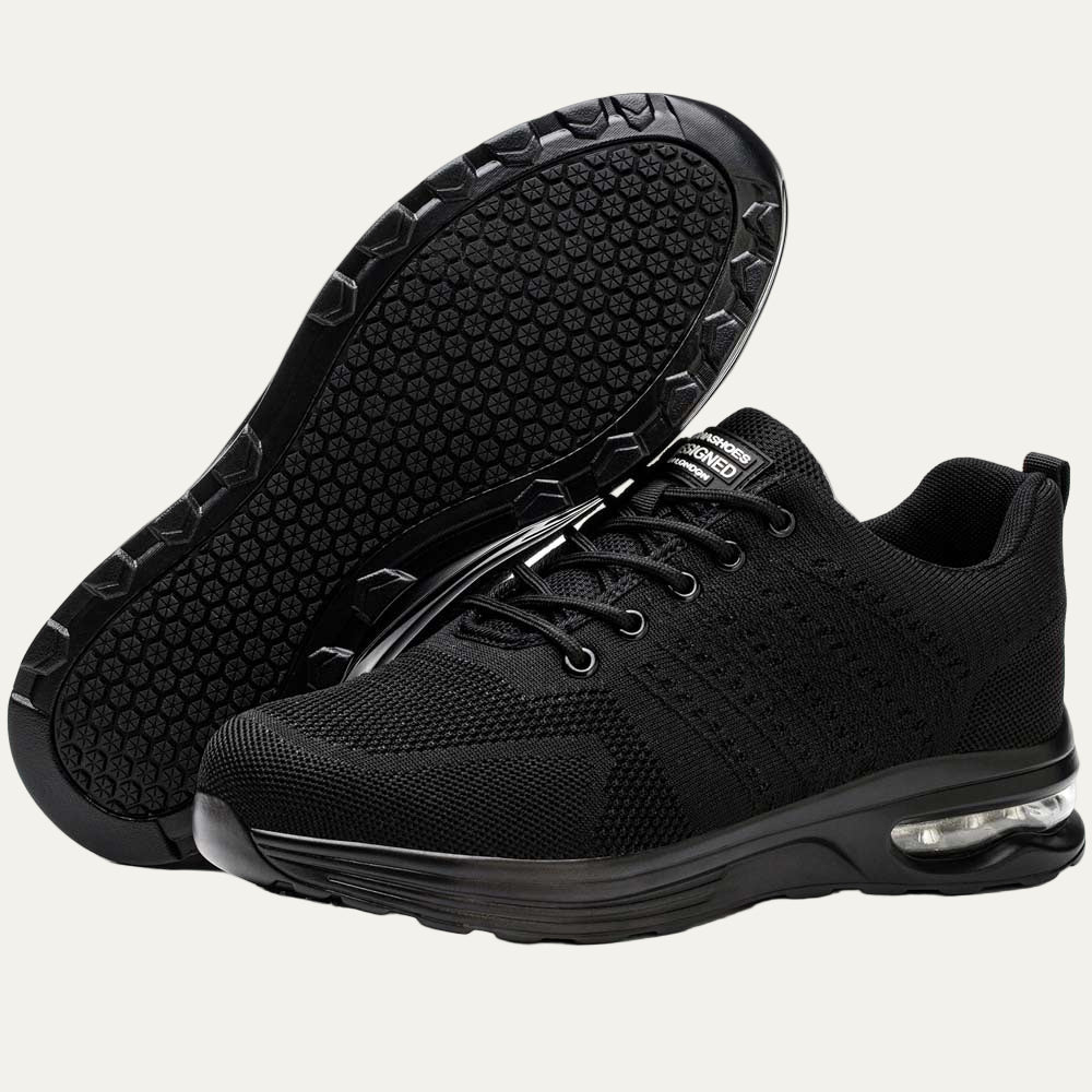 VogeLuxe | Men’s All Black Air Knit Running Shoe 7