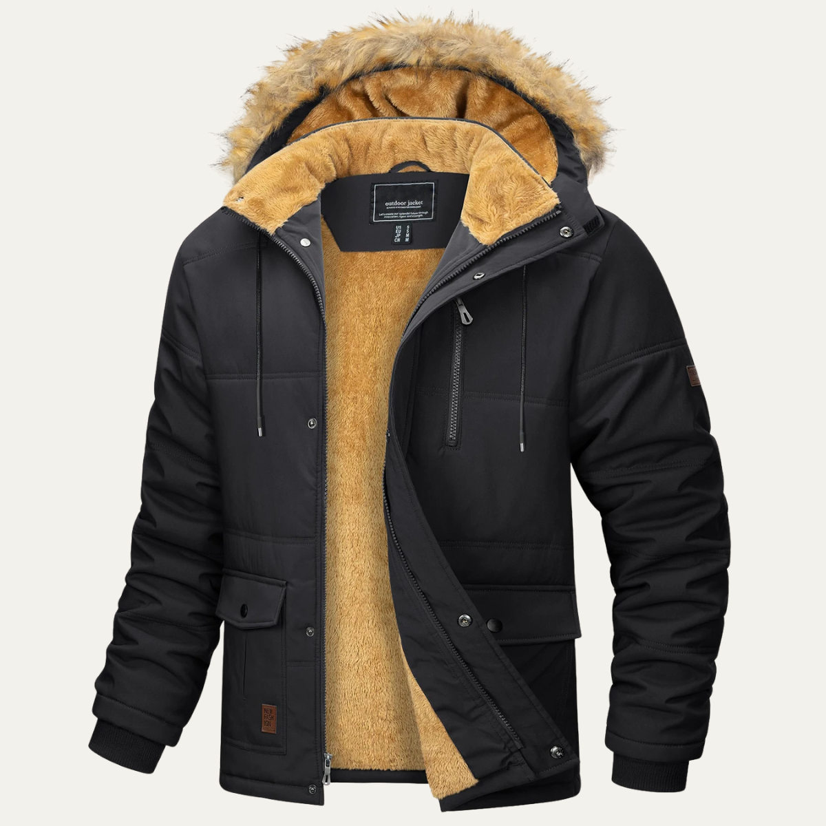 VogeLuxe | Men’s Arctic Faux Fur Hooded Parka 0