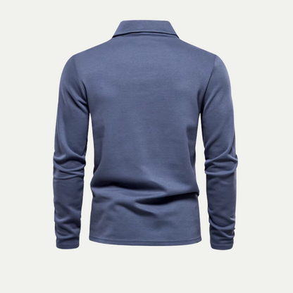 VogeLuxe | Men’s Athletic Long-Sleeve Polo 1