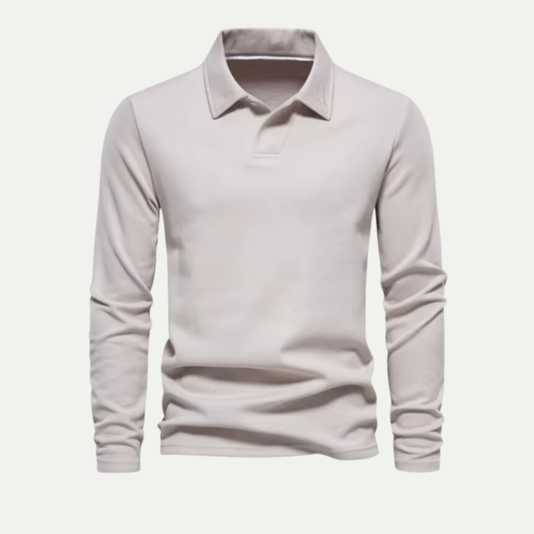 VogeLuxe | Men’s Athletic Long-Sleeve Polo 3