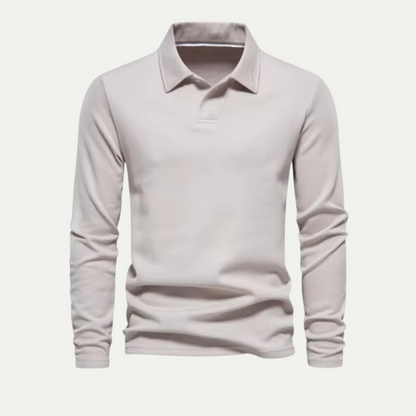 VogeLuxe | Men’s Athletic Long-Sleeve Polo 3