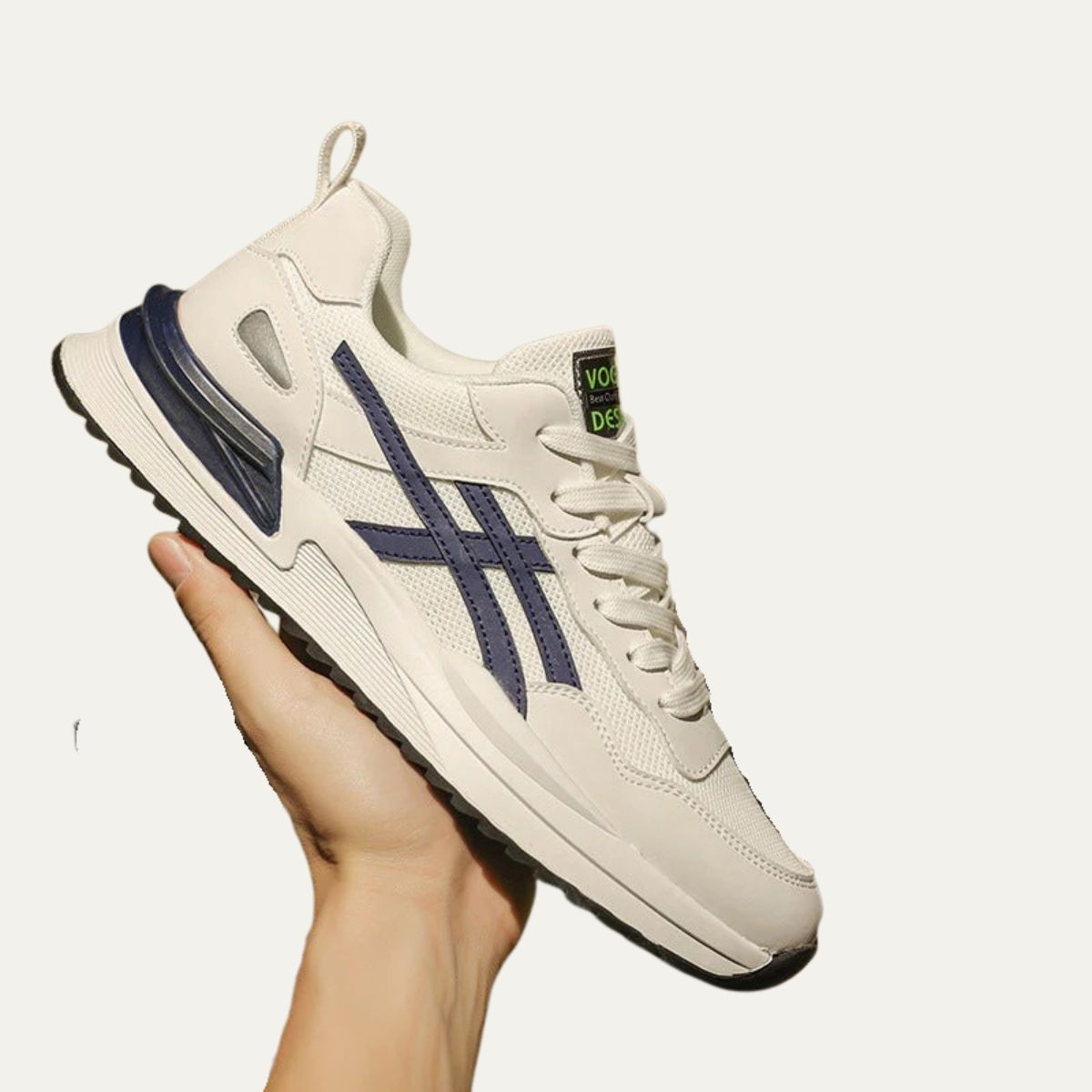 VogeLuxe | Men’s Athletic Perforated Knit Sneakers 3