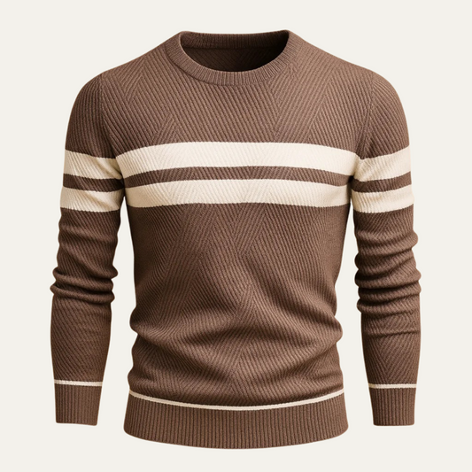 VogeLuxe | Men’s Bold Stripe Crewneck Sweater 0