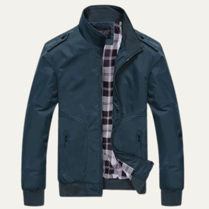 VogeLuxe | Men’s Bomber Jacket with Stand Collar 10