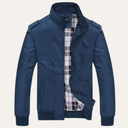 VogeLuxe | Men’s Bomber Jacket with Stand Collar 9