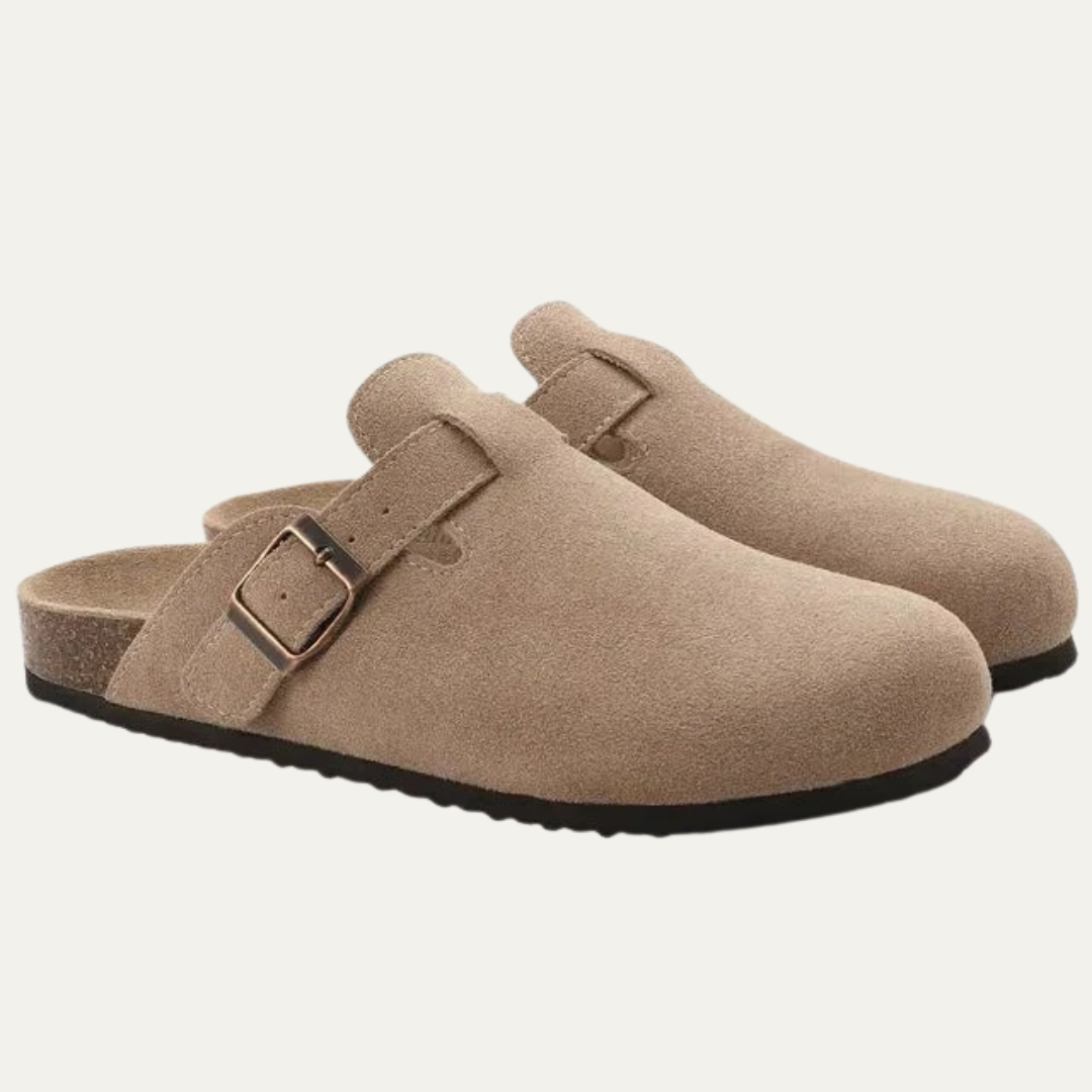 VogeLuxe | Men’s Buckled Cork Footbed Mule Clogs 0