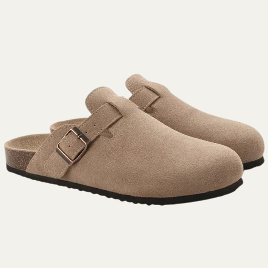 VogeLuxe | Men’s Buckled Cork Footbed Mule Clogs 0