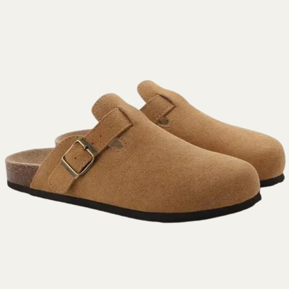 VogeLuxe | Men’s Buckled Cork Footbed Mule Clogs 5