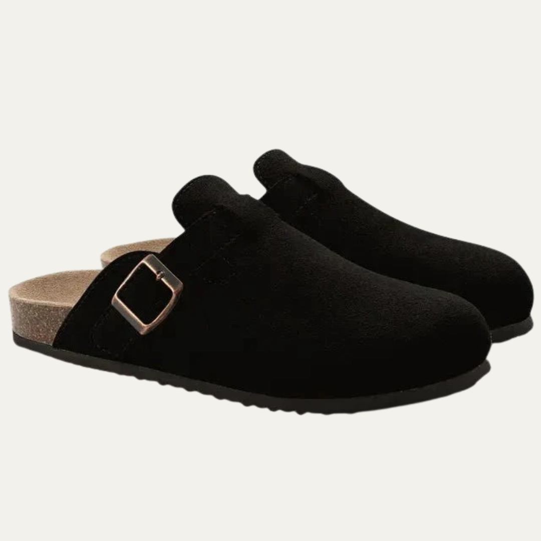 VogeLuxe | Men’s Buckled Cork Footbed Mule Clogs 6