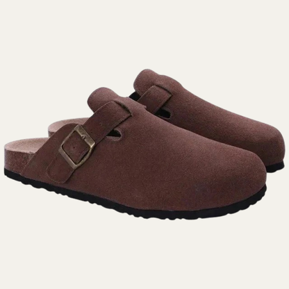 VogeLuxe | Men’s Buckled Cork Footbed Mule Clogs 7