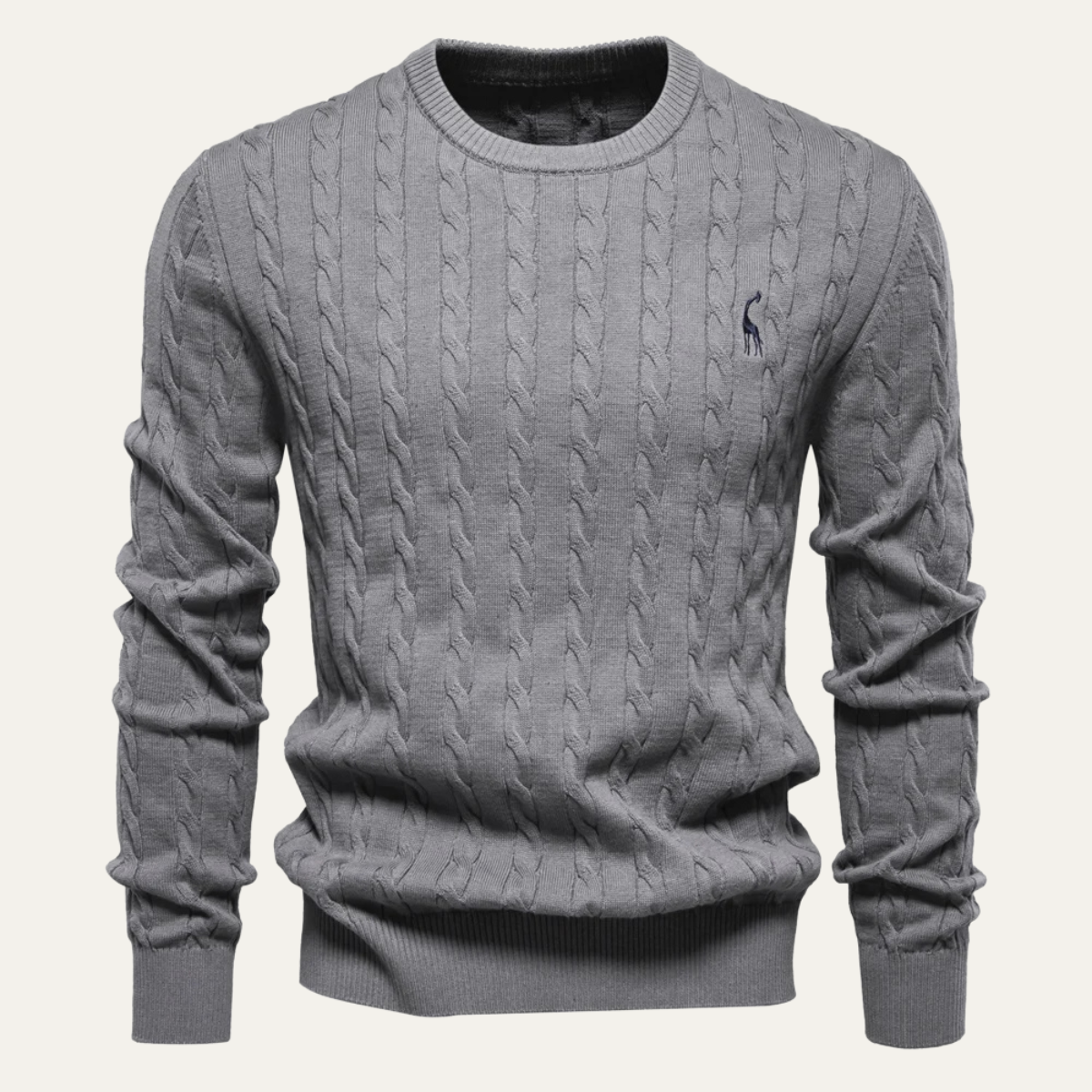 VogeLuxe | Men’s Cable-Knit Crewneck Sweater 0