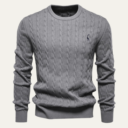VogeLuxe | Men’s Cable-Knit Crewneck Sweater 0