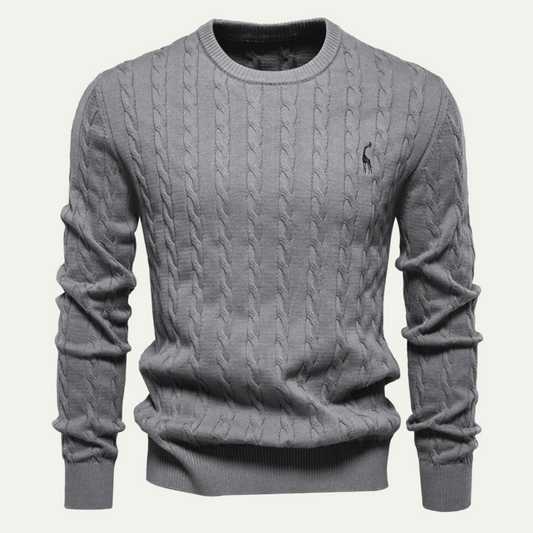 VogeLuxe | Men’s Cable-Knit Crewneck Sweater 0