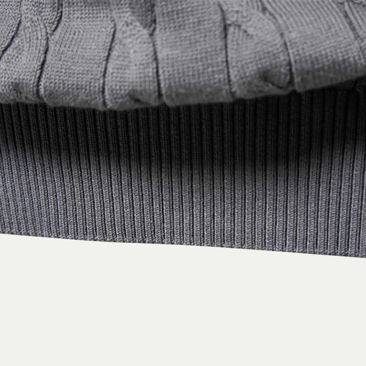 VogeLuxe | Men’s Cable-Knit Crewneck Sweater 4