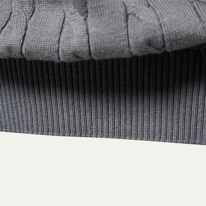 VogeLuxe | Men’s Cable-Knit Crewneck Sweater 4