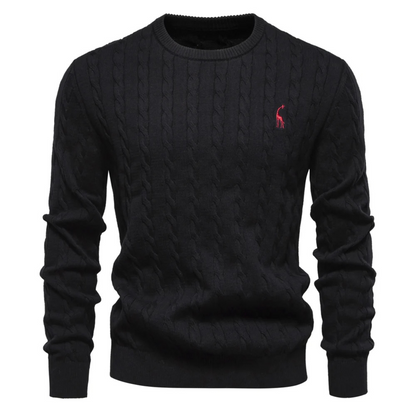 VogeLuxe | Men’s Cable-Knit Crewneck Sweater 5