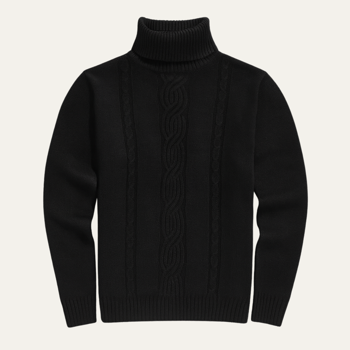 VogeLuxe | Men’s Cable-Knit Turtleneck Sweater 0