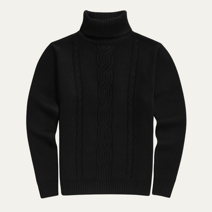 VogeLuxe | Men’s Cable-Knit Turtleneck Sweater 0