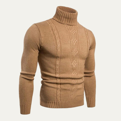 VogeLuxe | Men’s Cable-Knit Turtleneck Sweater 5