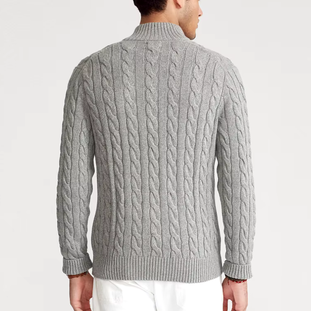VogeLuxe | Men’s Cable Knit Casual Sweater 2