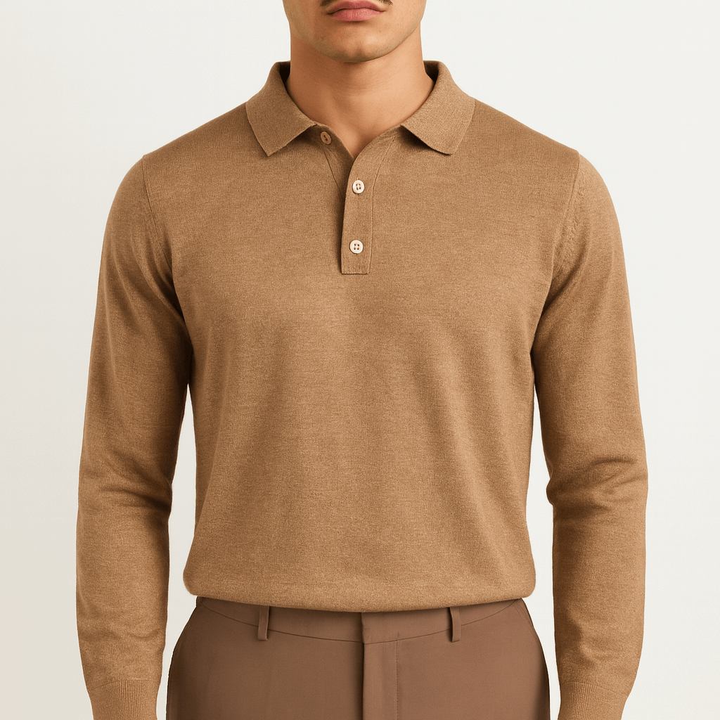 VogeLuxe | Men’s Cashmere Collared Sweater 1