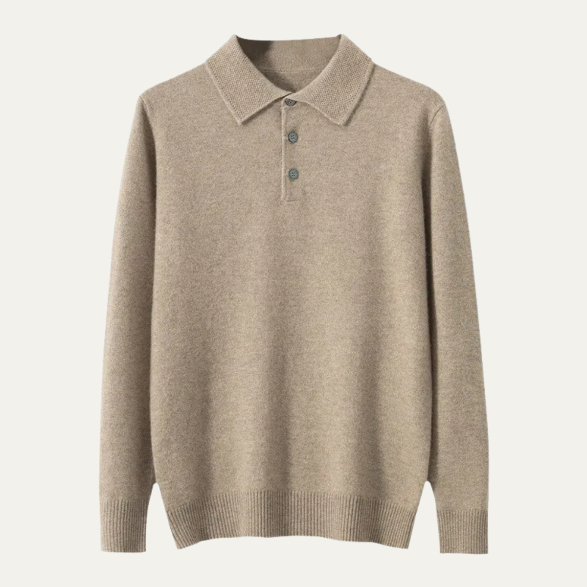 VogeLuxe | Men’s Cashmere Knitted Polo Shirt 1