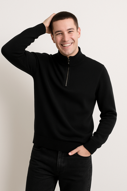 VogeLuxe | Men’s Cashmere Semi High Neck Sweater 2