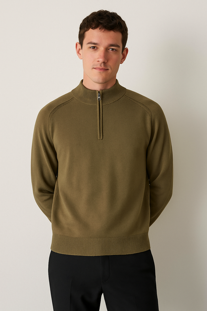 VogeLuxe | Men’s Cashmere Semi High Neck Sweater 4