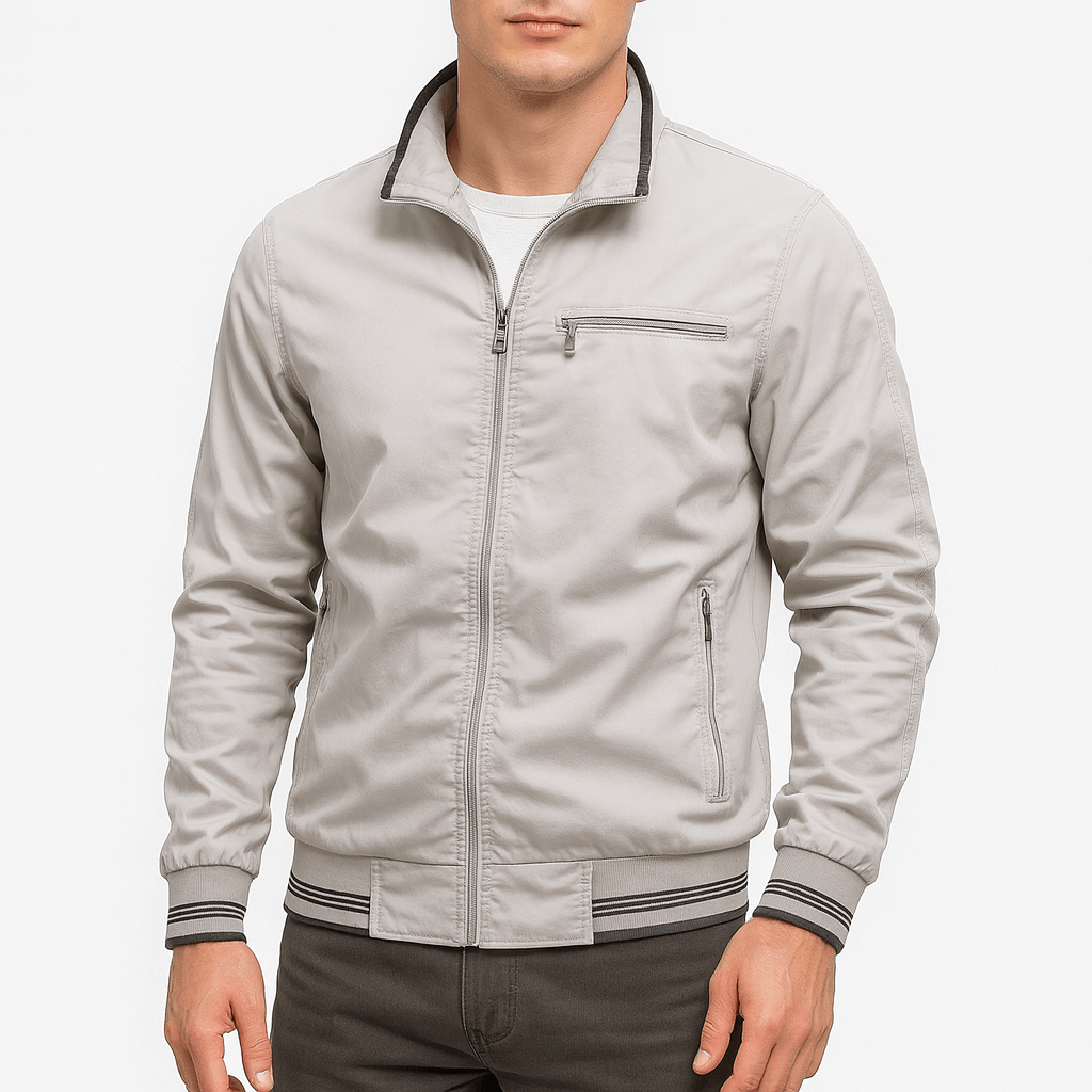 VogeLuxe | Men’s Casual Cotton Zip Jacket 1