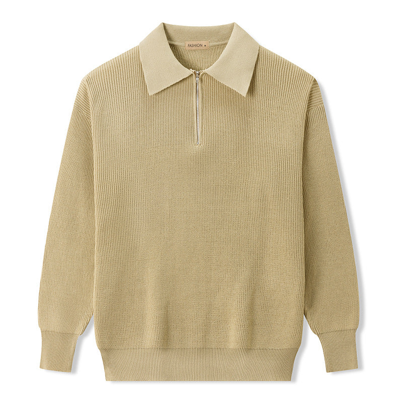 VogeLuxe | Men’s Casual Half Zip Knit Sweater 5