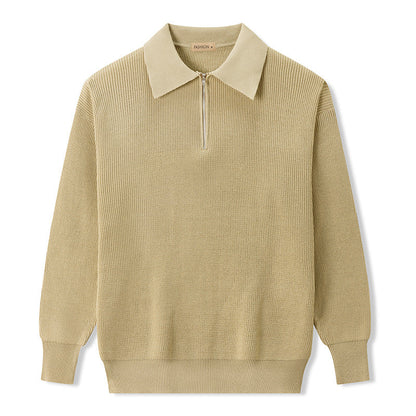 VogeLuxe | Men’s Casual Half Zip Knit Sweater 5