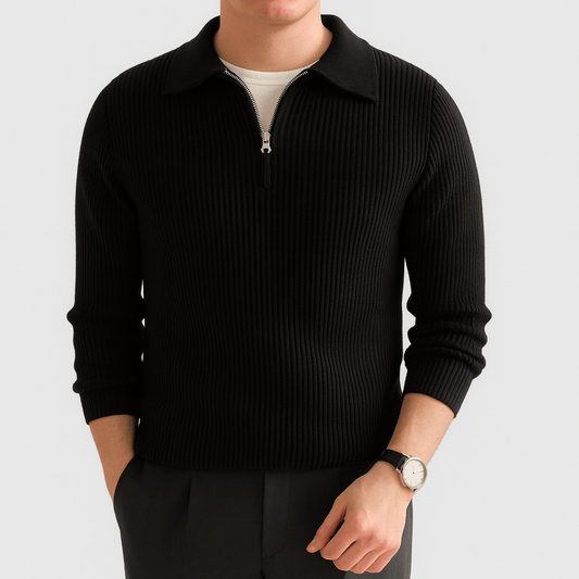 VogeLuxe | Men’s Casual Half Zip Knitted Sweater 0