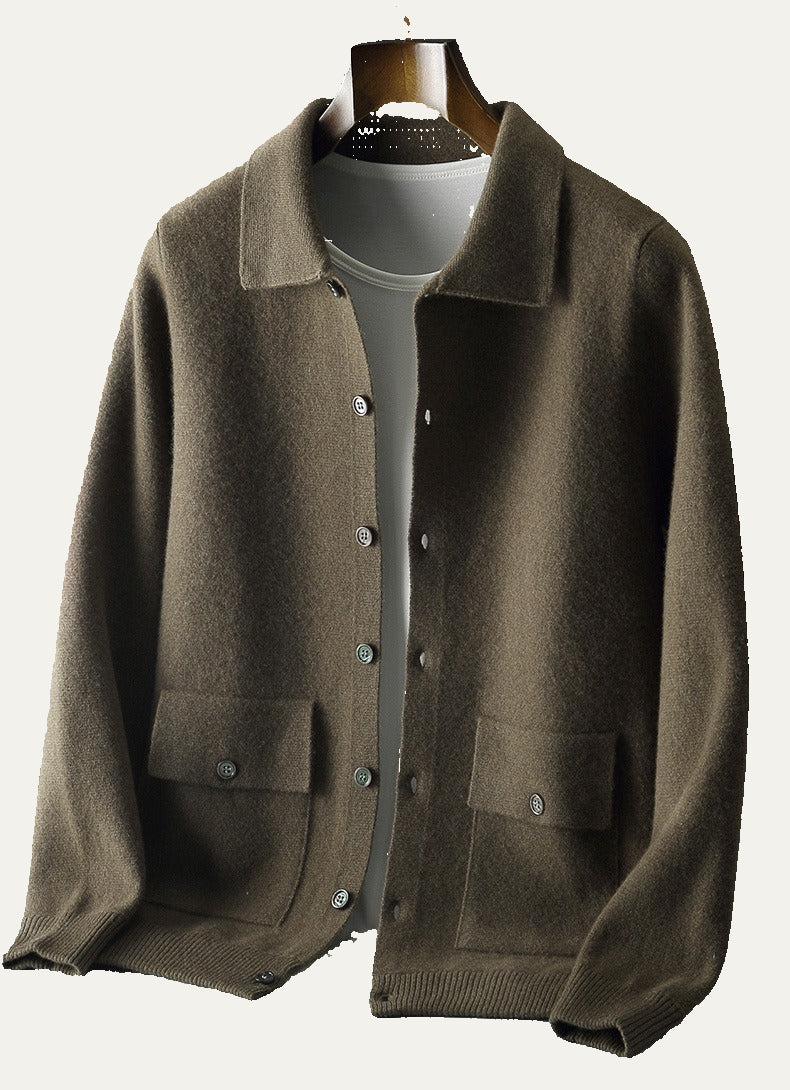 VogeLuxe | Men’s Casual Knit Shirt Jacket 2