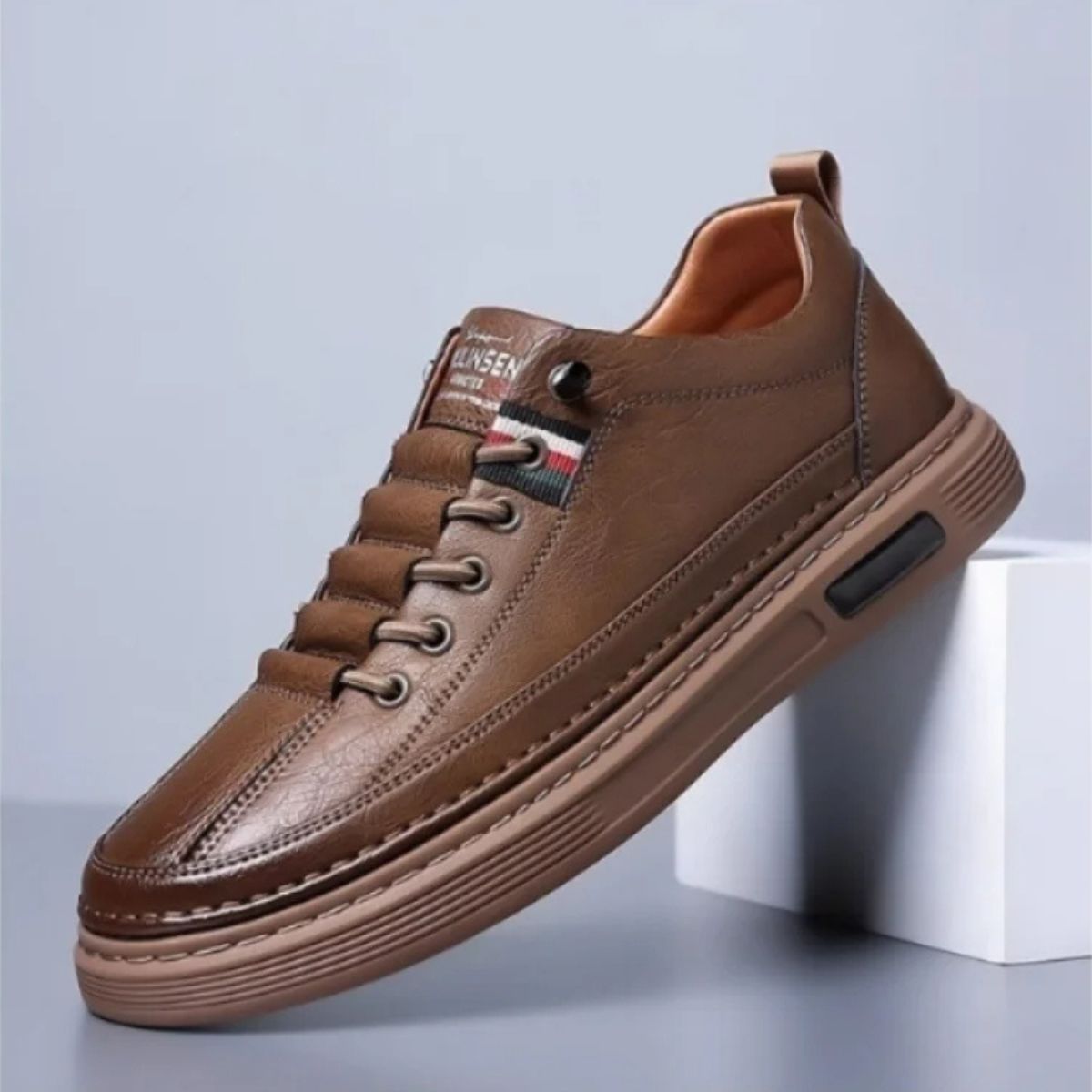 VogeLuxe | Men’s Casual Leather Low-Top Sneakers 6